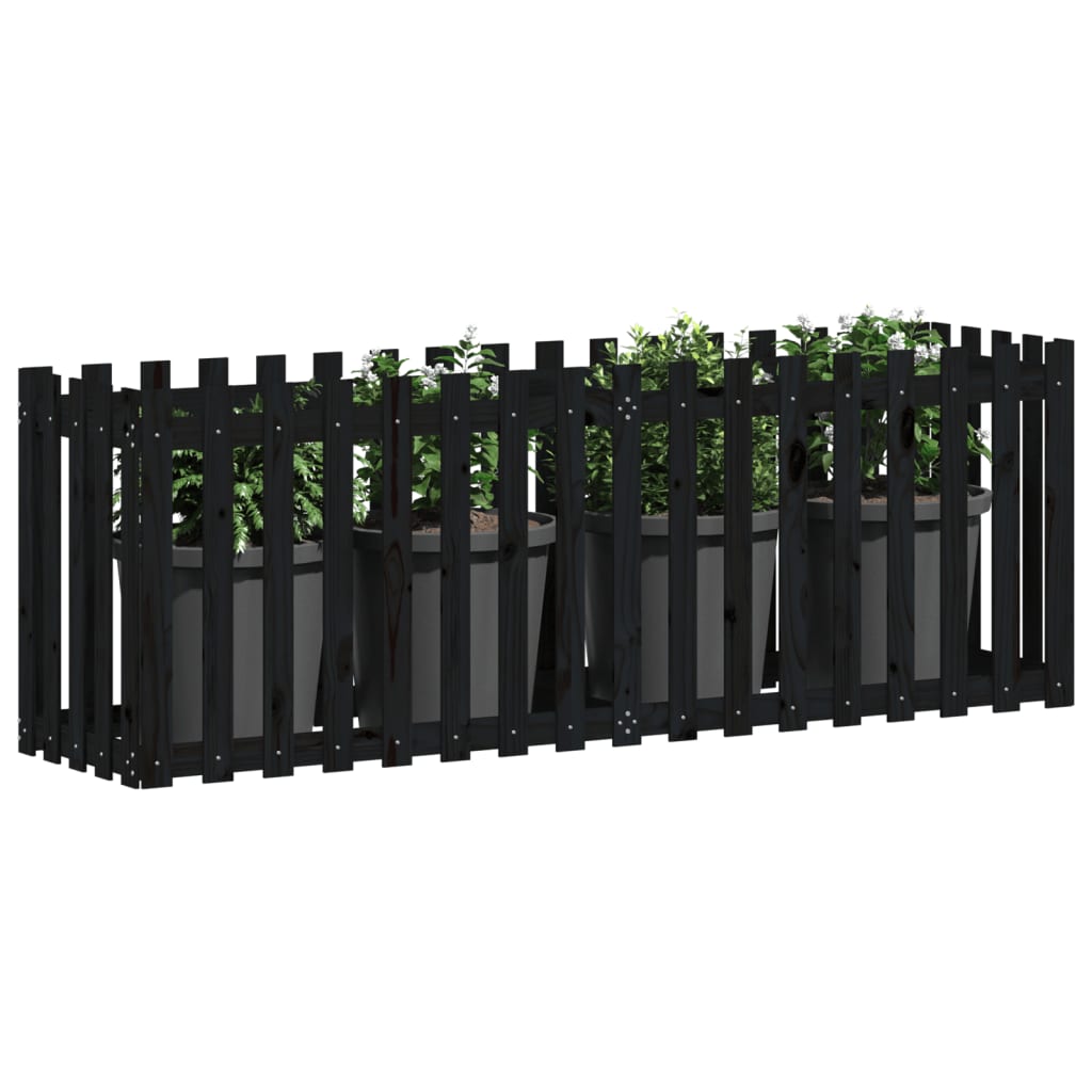 Pat înălțat grădină design gard 200x50x70 cm lemn impregnat pin
