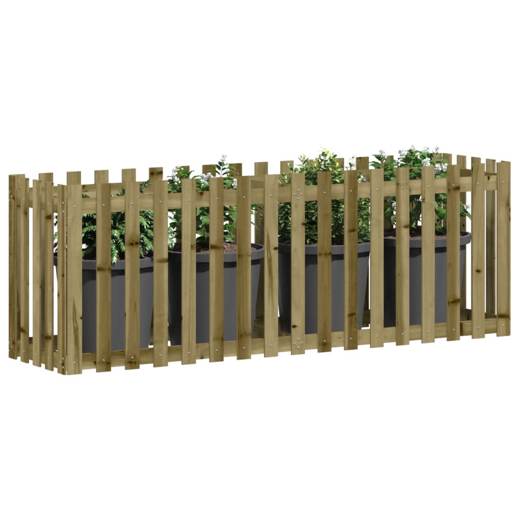 Pat înălțat grădină design gard 200x50x70 cm lemn impregnat pin