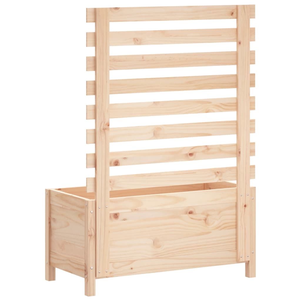 Jardinieră de grădină cu raft, 79x39,5x114 cm, lemn masiv pin