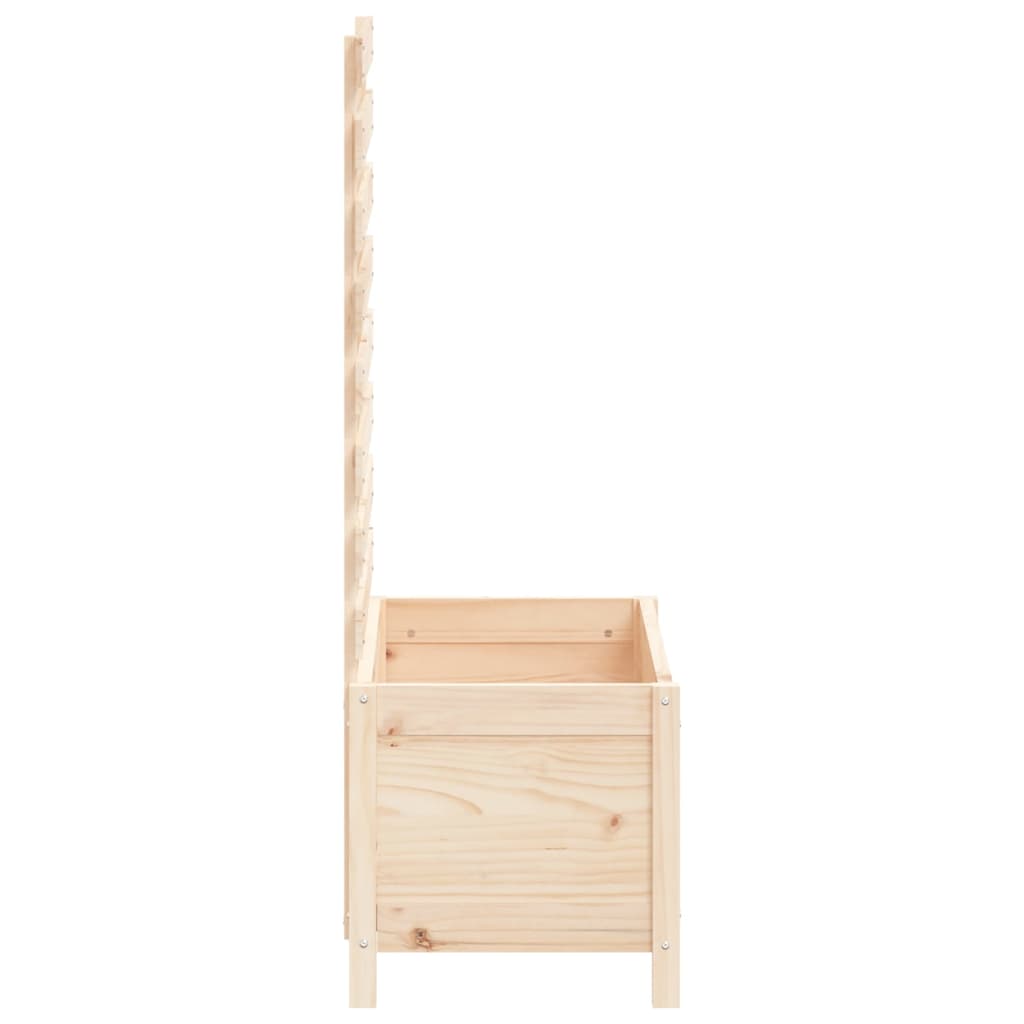 Jardinieră de grădină cu raft, 79x39,5x114 cm, lemn masiv pin