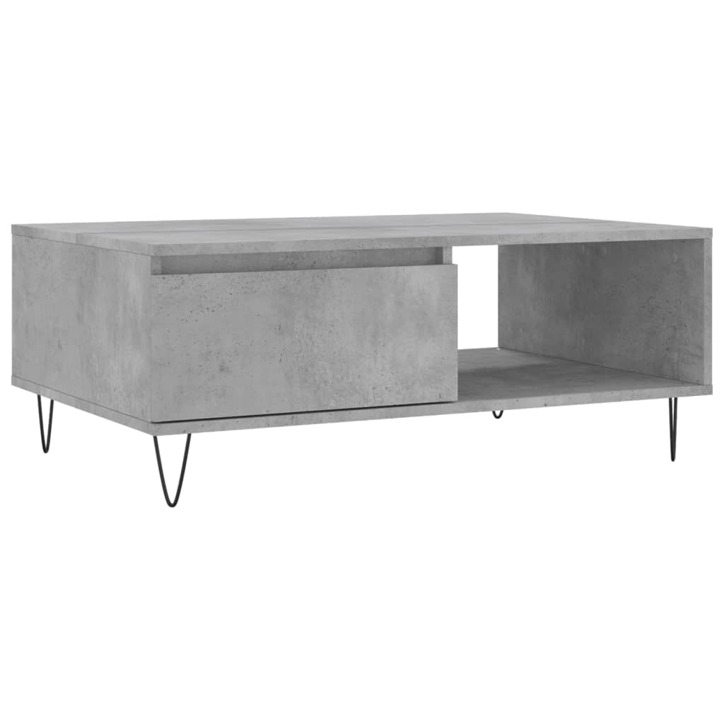 Masă de cafea, gri beton, 90x60x35 cm, lemn compozit
