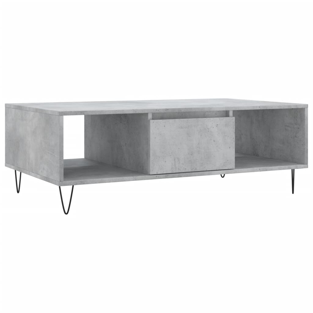 Masă de cafea, gri beton, 104x60x35 cm, lemn compozit