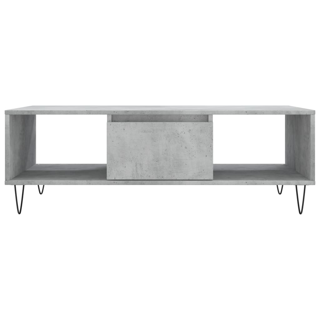 Masă de cafea, gri beton, 104x60x35 cm, lemn compozit