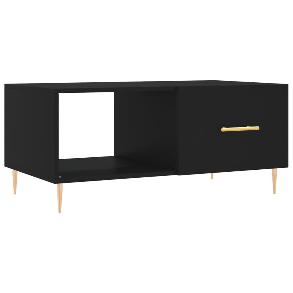 Coffee table, black, 90x50x40 cm, processed wood