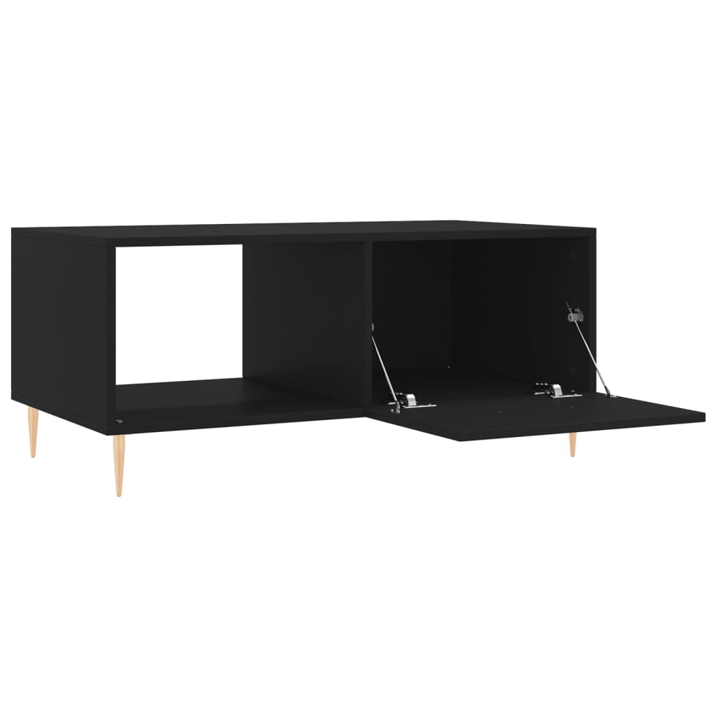 Coffee table, black, 90x50x40 cm, processed wood