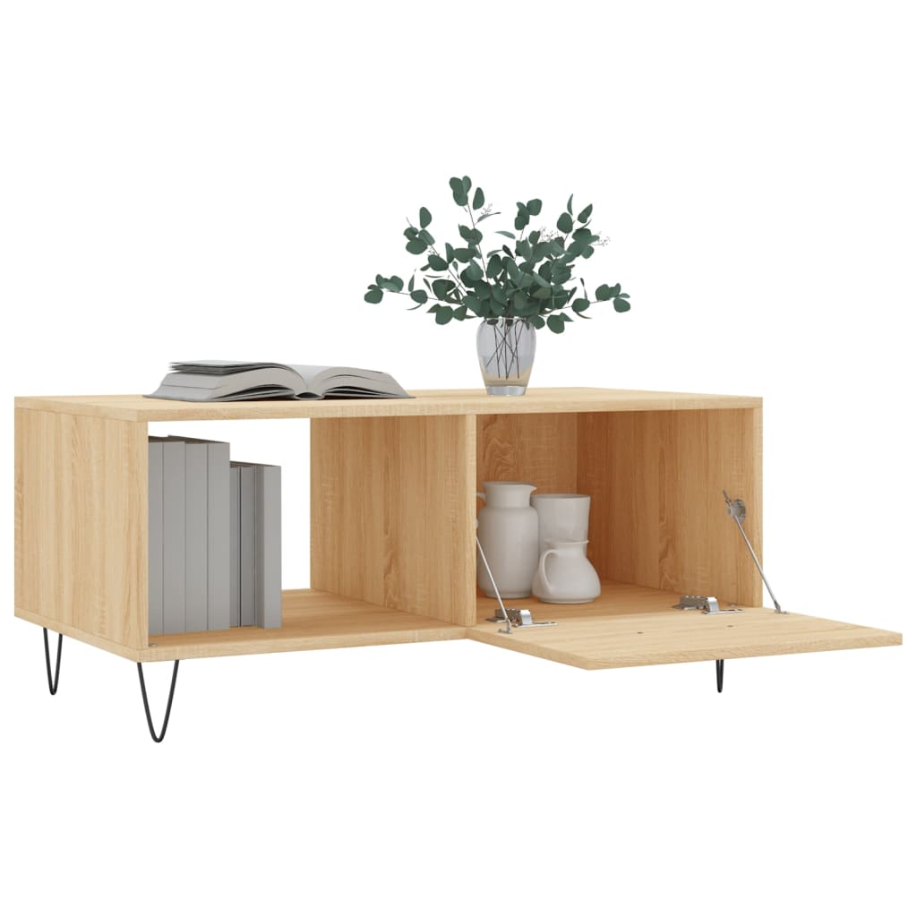 Coffee table, sonoma oak, 90x50x40 cm, processed wood