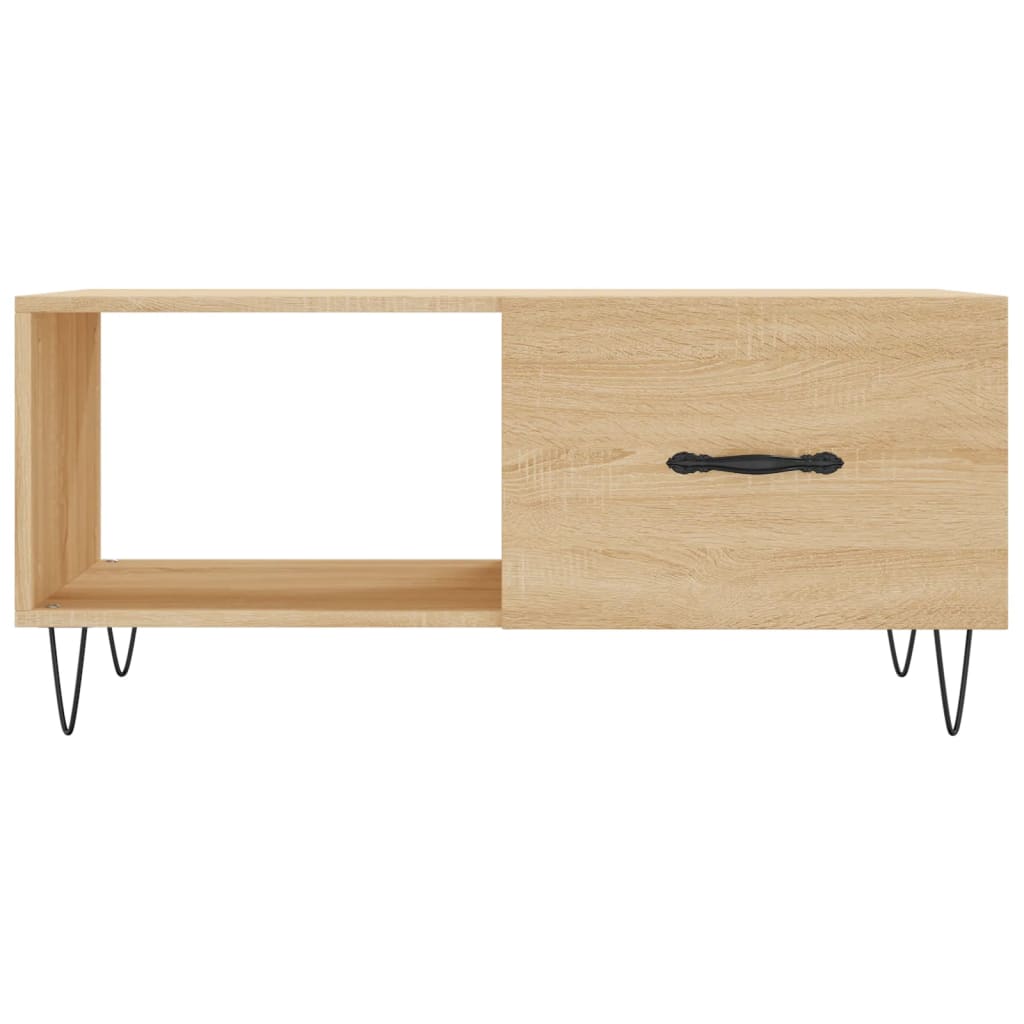Coffee table, sonoma oak, 90x50x40 cm, processed wood