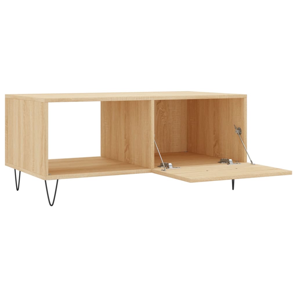 Coffee table, sonoma oak, 90x50x40 cm, processed wood