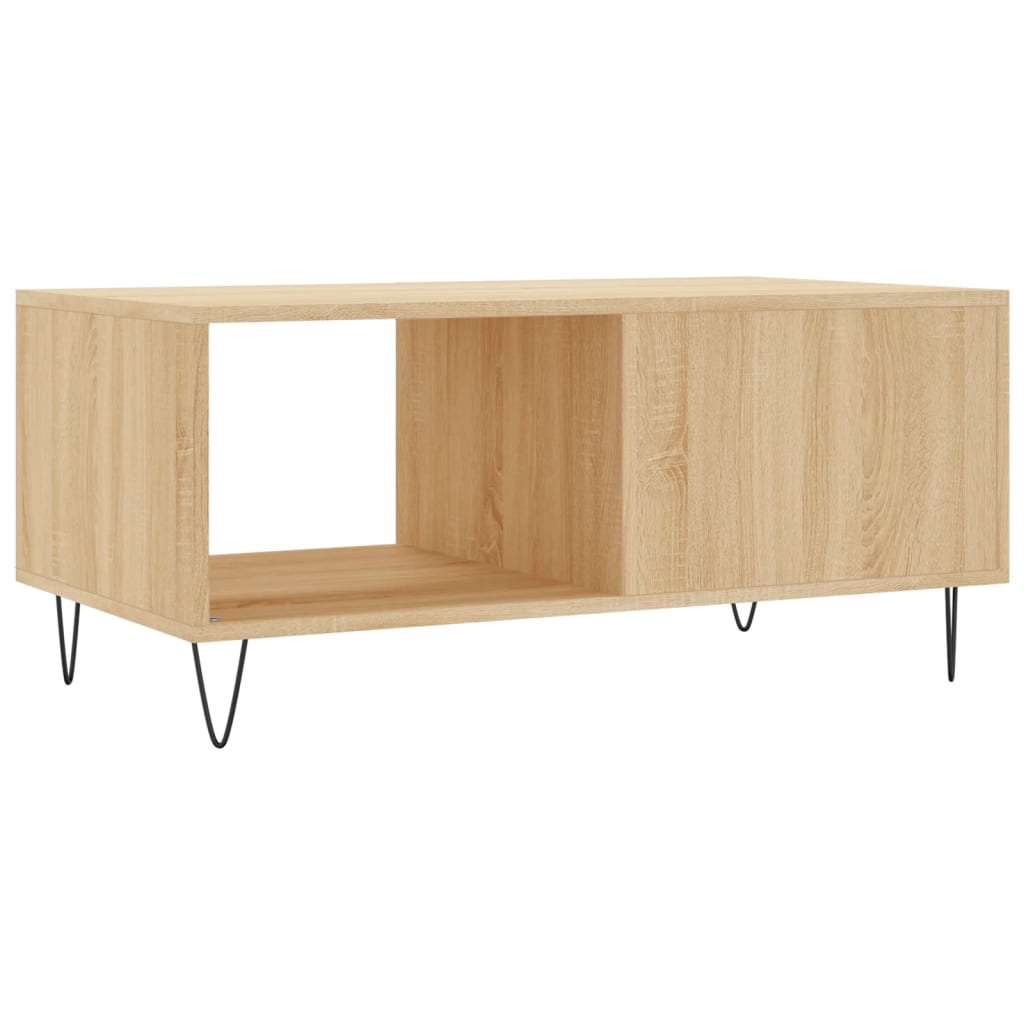 Coffee table, sonoma oak, 90x50x40 cm, processed wood