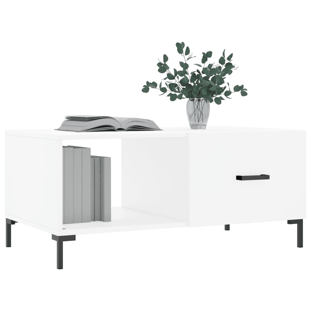 Coffee table, white, 90x50x40 cm, processed wood