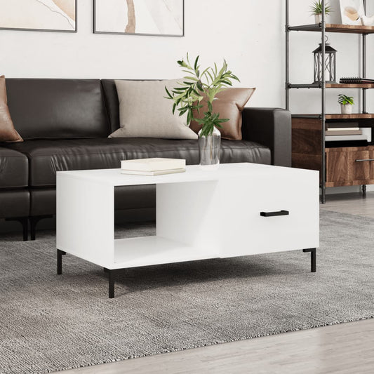 Coffee table, white, 90x50x40 cm, processed wood