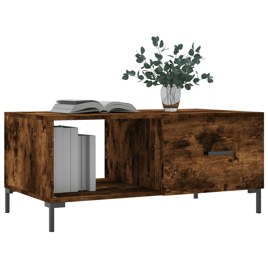 Coffee table, smoky oak, 90x50x40 cm, processed wood