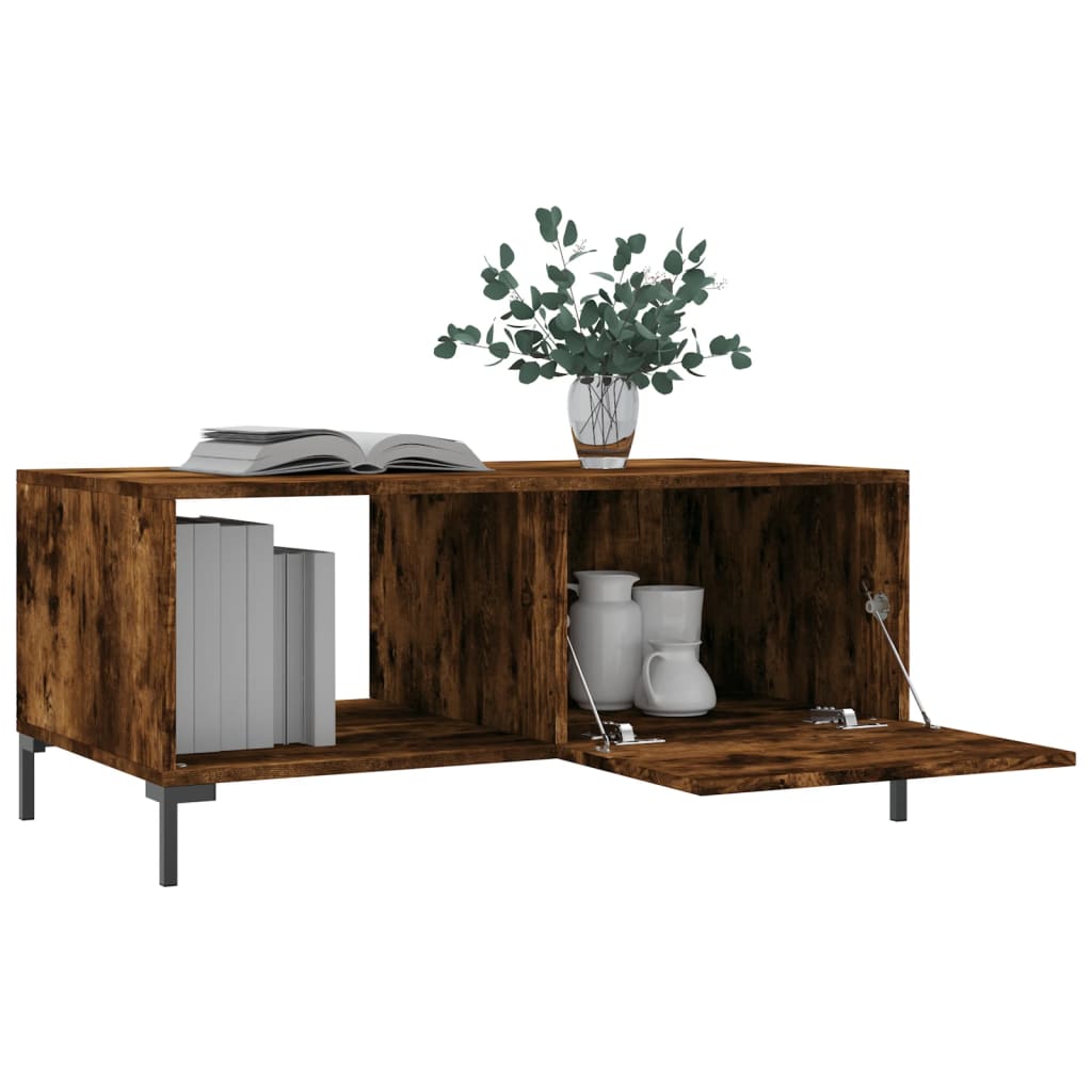 Coffee table, smoky oak, 90x50x40 cm, processed wood