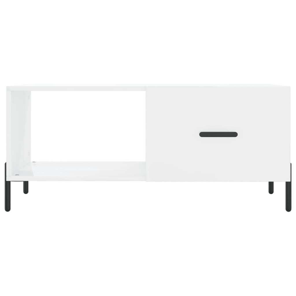 Coffee table, glossy white, 90x50x40 cm, composite wood