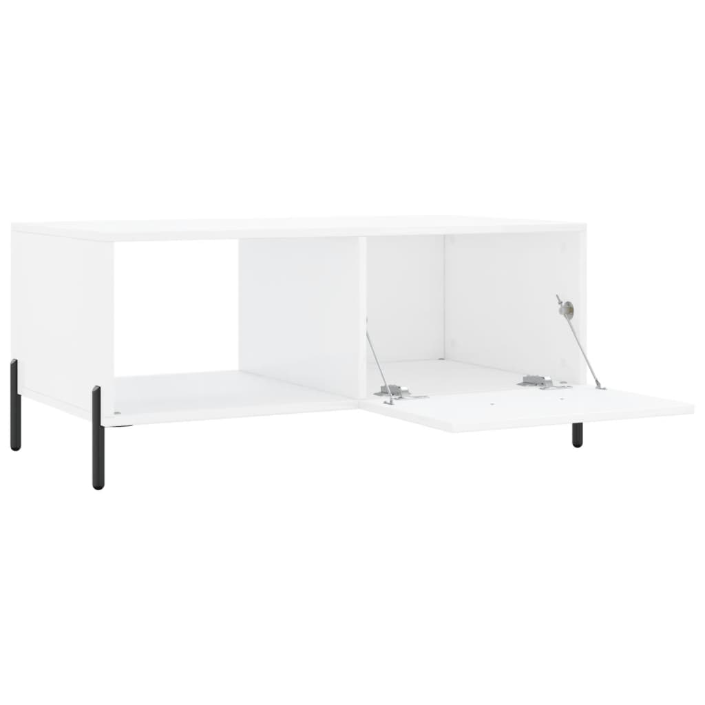 Coffee table, glossy white, 90x50x40 cm, composite wood