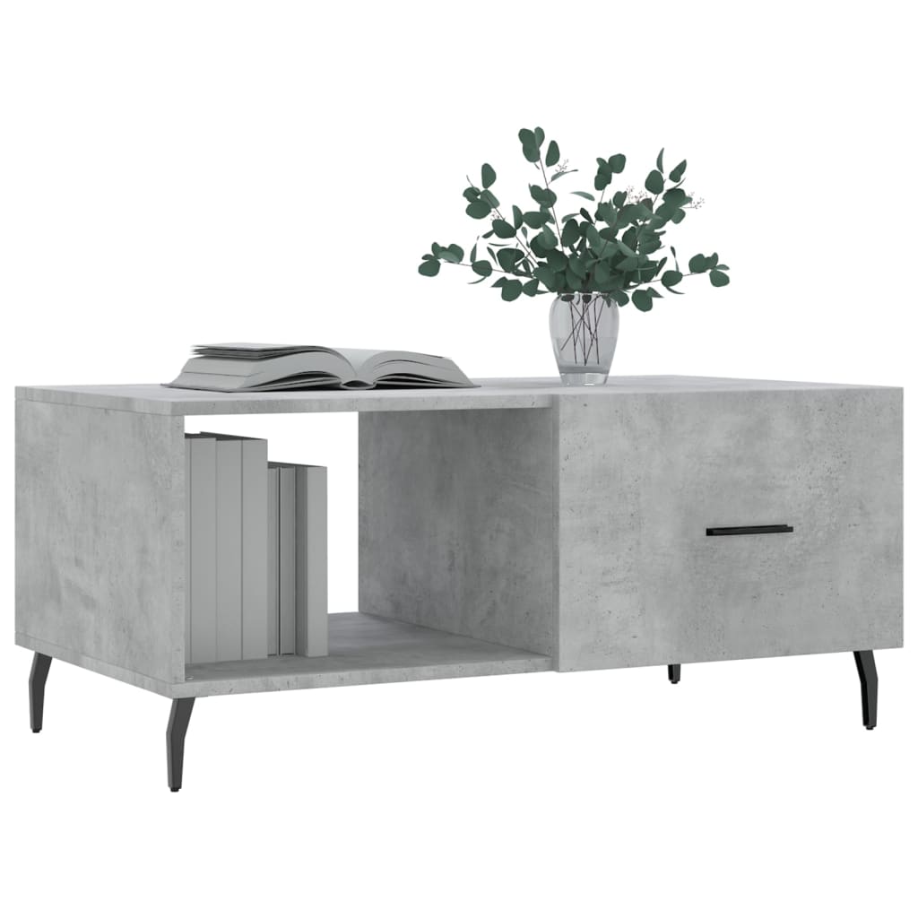 Coffee table, concrete gray, 90x50x40 cm, processed wood