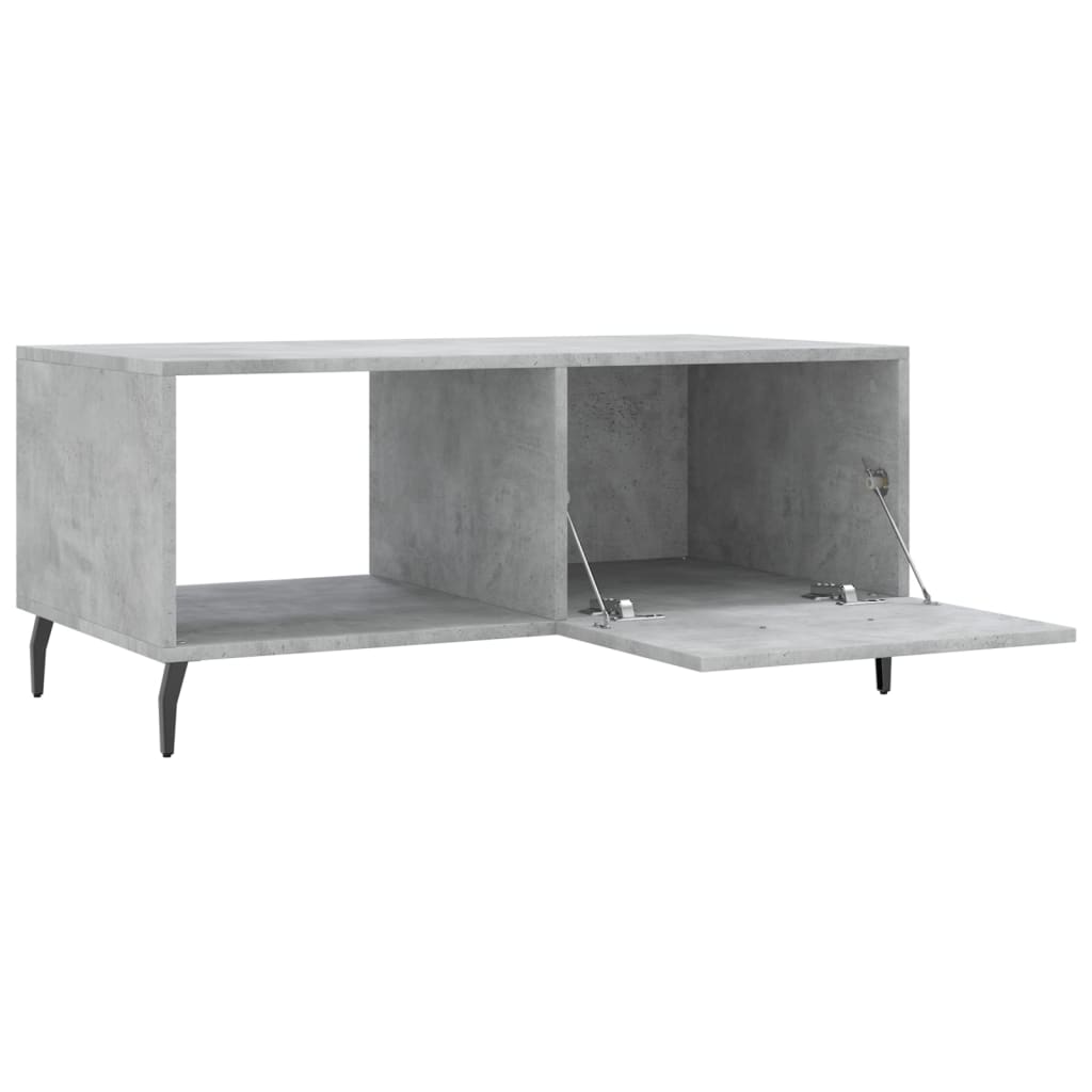 Coffee table, concrete gray, 90x50x40 cm, processed wood
