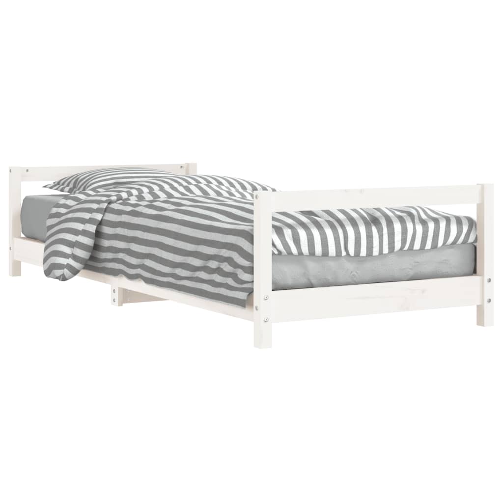 Bed frame for children, white, 90x190 cm, solid pine wood