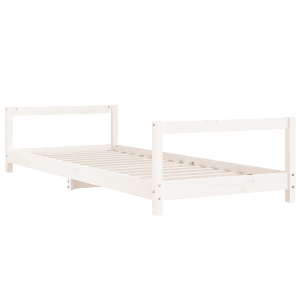 Bed frame for children, white, 90x190 cm, solid pine wood