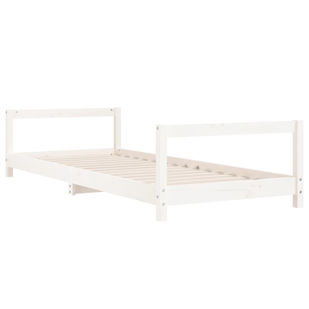 Bed frame for children, white, 90x190 cm, solid pine wood