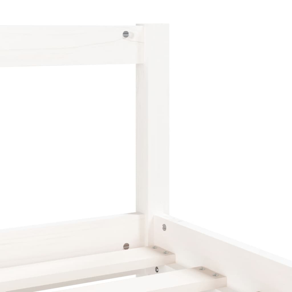Bed frame for children, white, 90x190 cm, solid pine wood