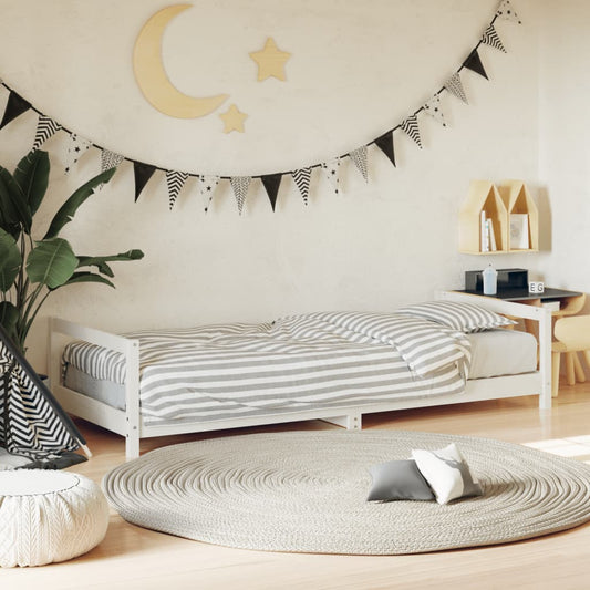 Bed frame for children, white, 90x190 cm, solid pine wood