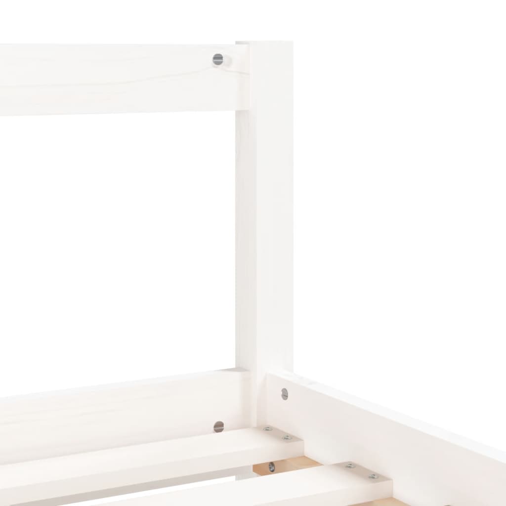 Bed frame for children, white, 90x190 cm, solid pine wood