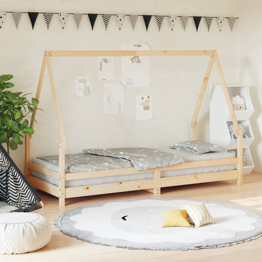 Bed frame for children, 80x200 cm, solid pine wood