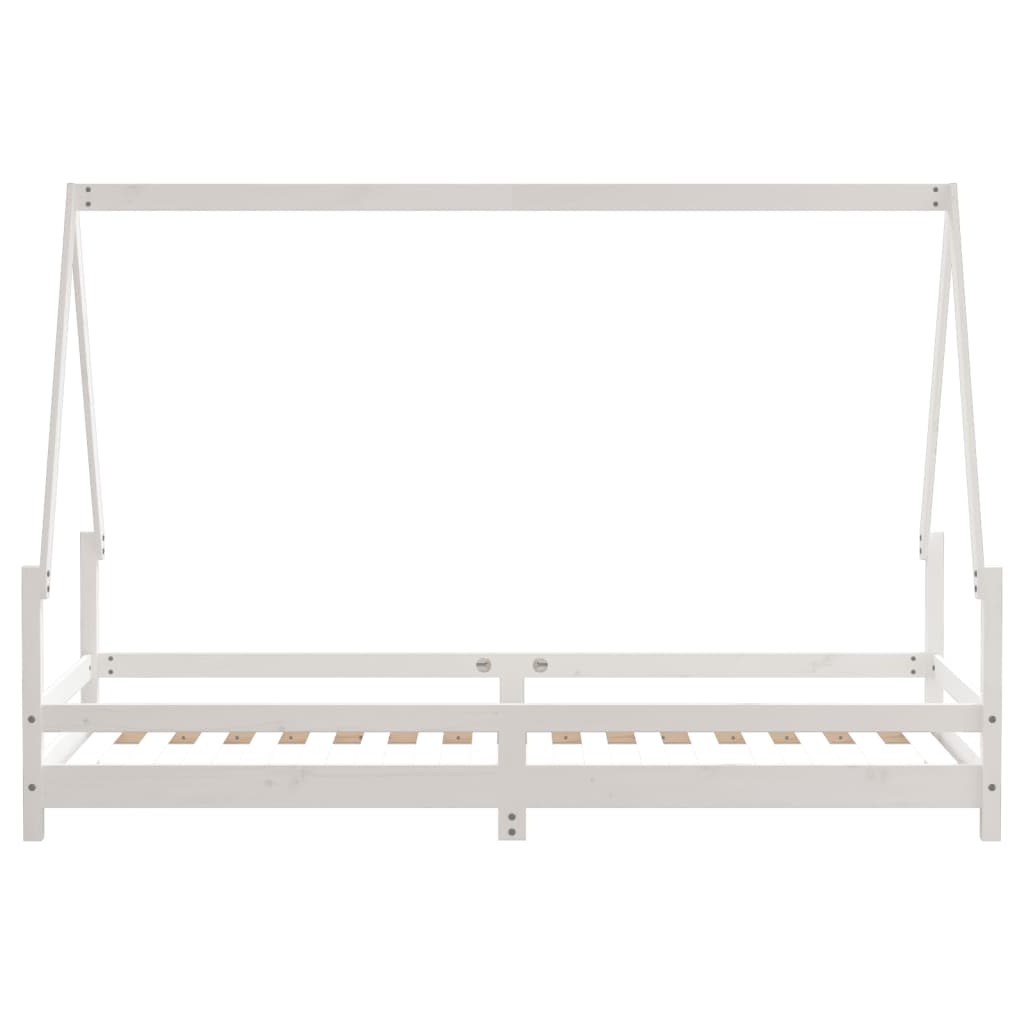 Bed frame for children, white, 80x200 cm, solid pine wood