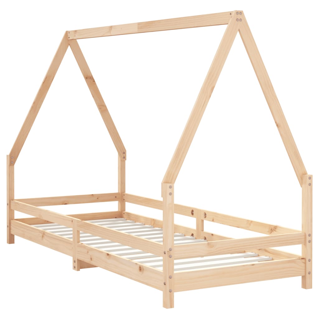 Bed frame for children, 90x200 cm, solid pine wood