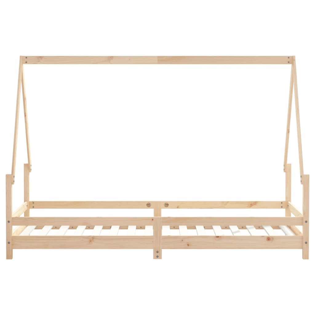 Bed frame for children, 90x200 cm, solid pine wood