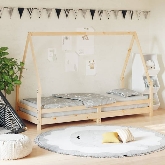 Bed frame for children, 90x200 cm, solid pine wood