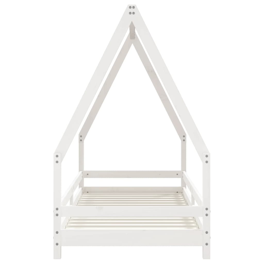 Bed frame for children, white, 90x200 cm, solid pine wood