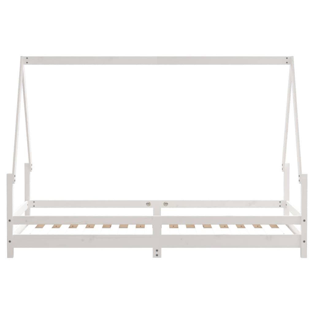 Bed frame for children, white, 90x200 cm, solid pine wood