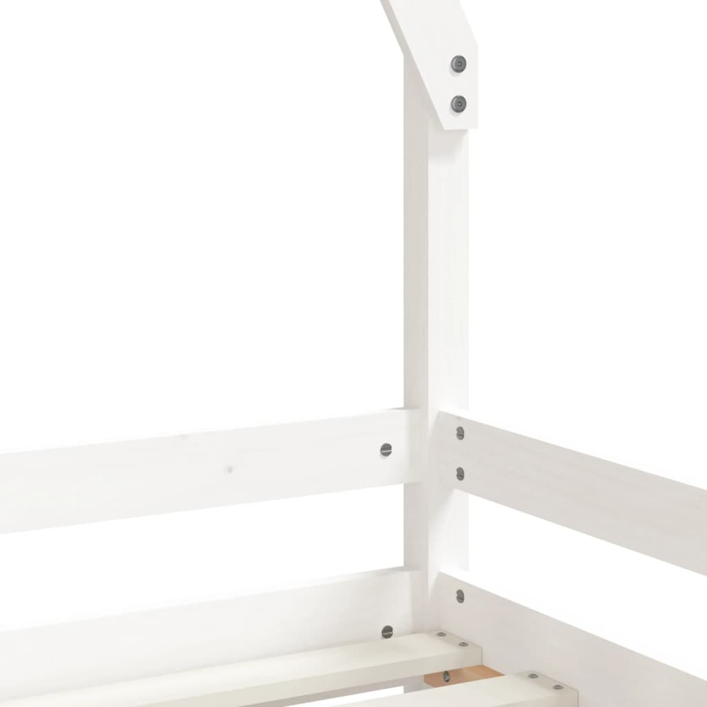 Bed frame for children, white, 90x200 cm, solid pine wood