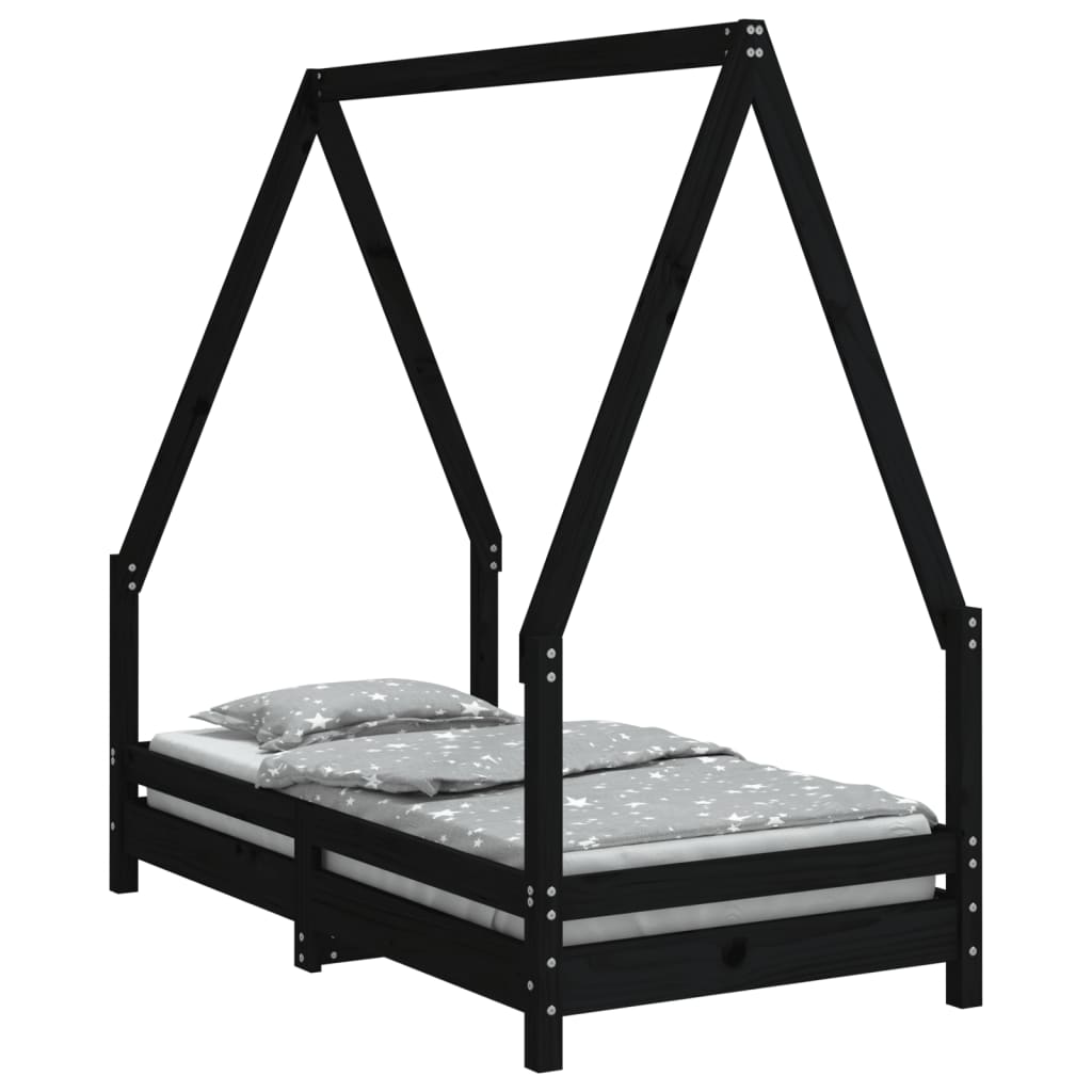 Bed frame for children, 70x140 cm, solid pine wood