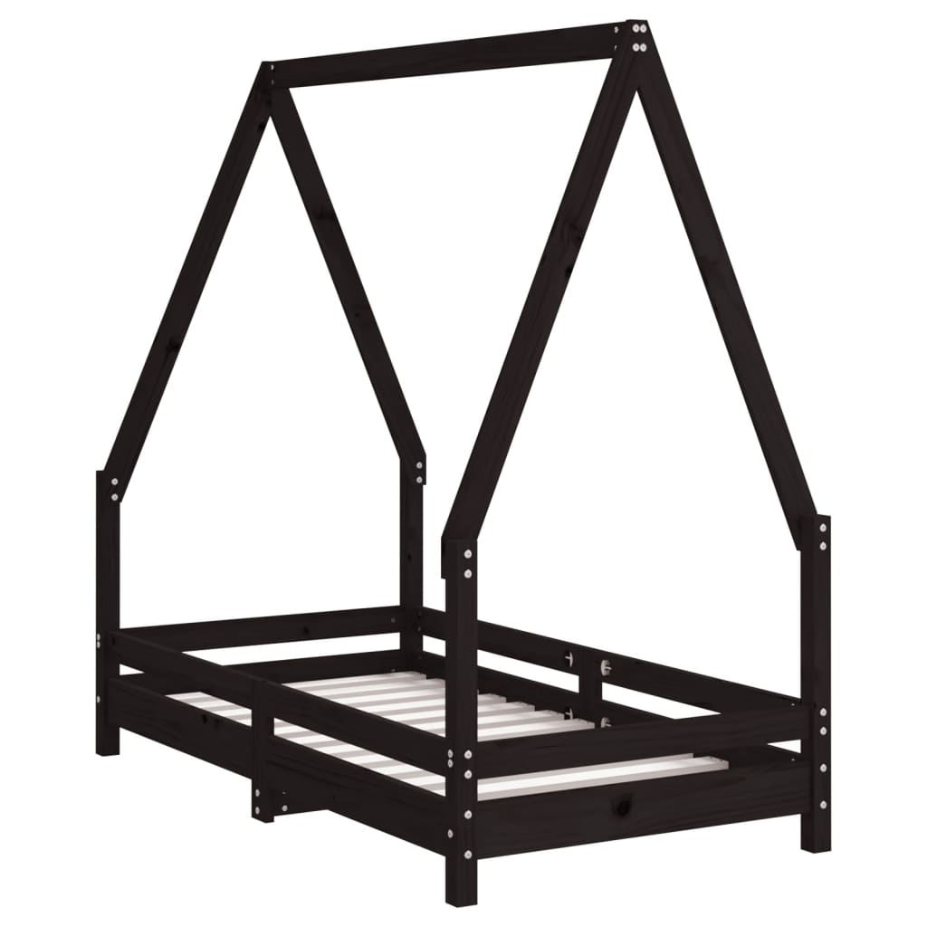 Bed frame for children, 70x140 cm, solid pine wood