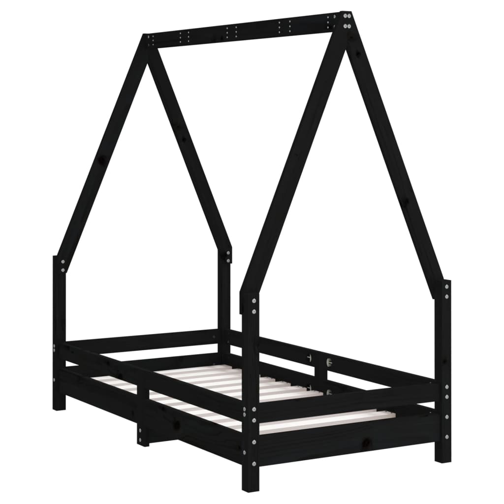 Bed frame for children, 70x140 cm, solid pine wood
