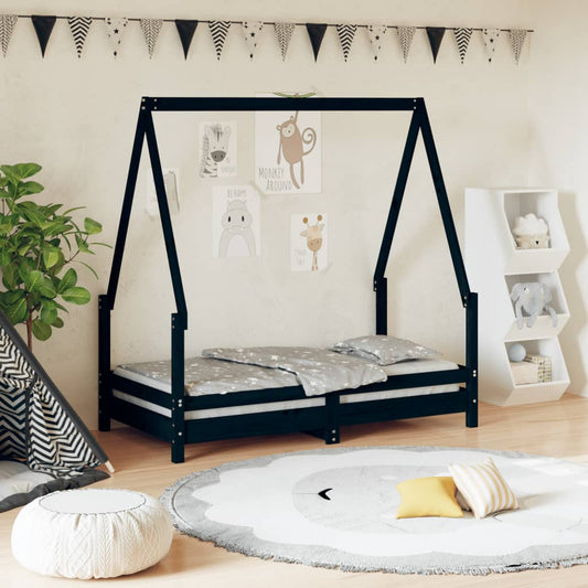 Bed frame for children, 70x140 cm, solid pine wood