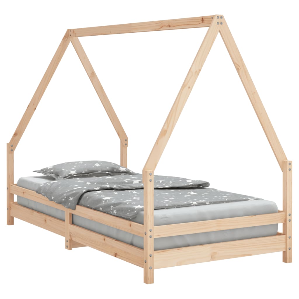 Bed frame for children, 90x190 cm, solid pine wood