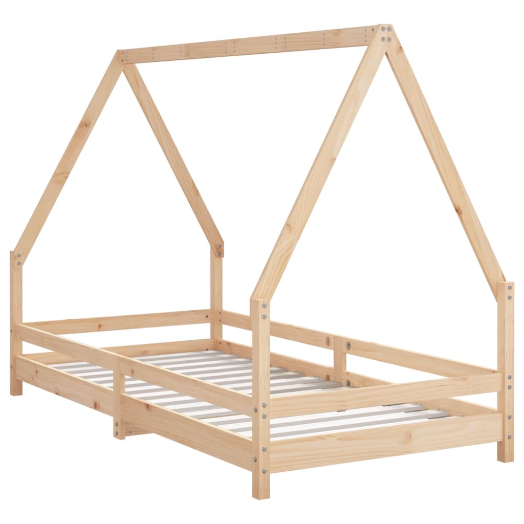 Bed frame for children, 90x190 cm, solid pine wood