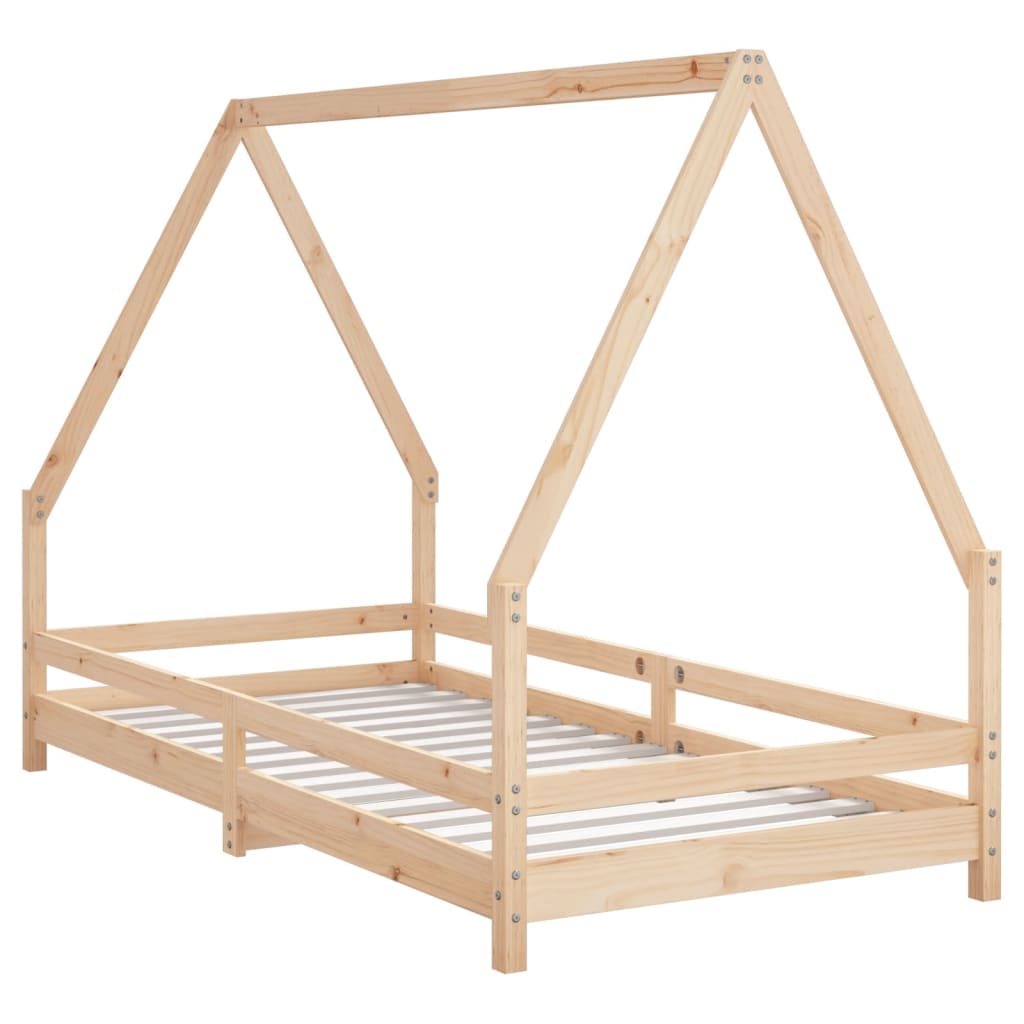 Bed frame for children, 90x190 cm, solid pine wood