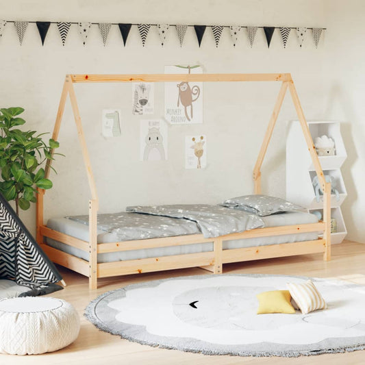 Bed frame for children, 90x190 cm, solid pine wood