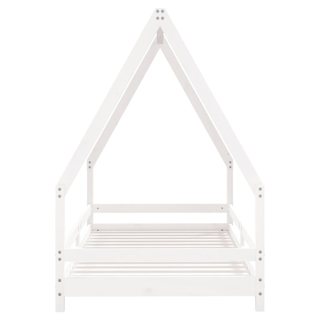 Bed frame for children, white, 90x190 cm, solid pine wood