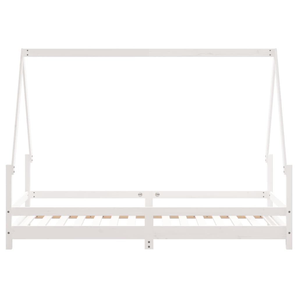 Bed frame for children, white, 90x190 cm, solid pine wood
