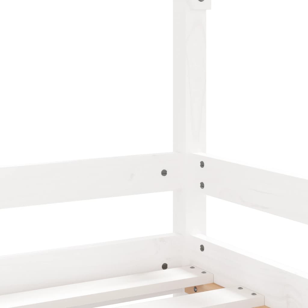 Bed frame for children, white, 90x190 cm, solid pine wood