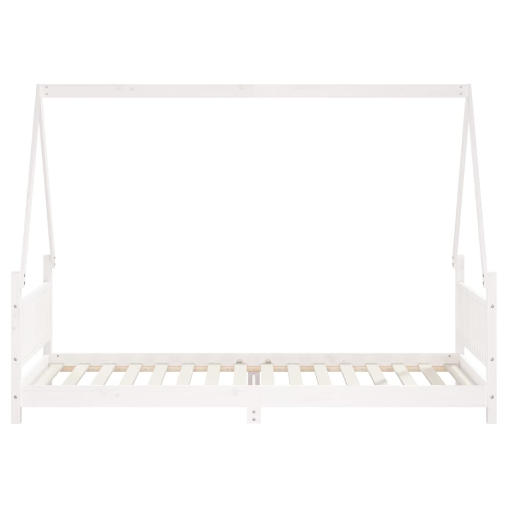 Bed frame for children, white, 90x200 cm, solid pine wood