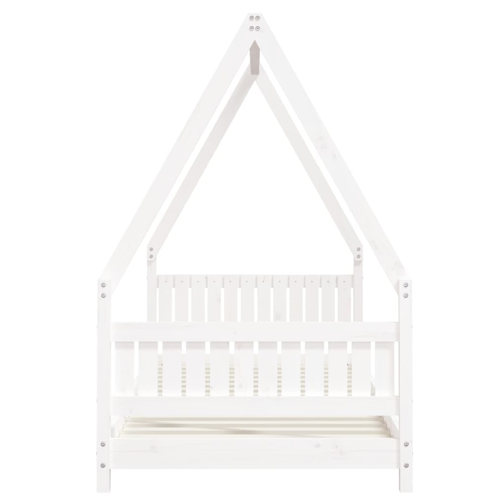 Bed frame for children, white, 90x200 cm, solid pine wood