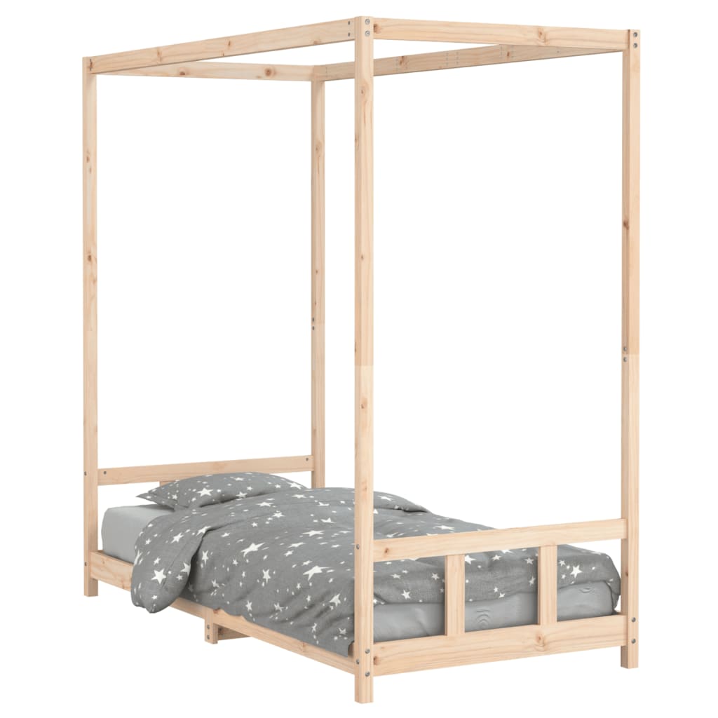 Bed frame for children, 90x190 cm, solid pine wood