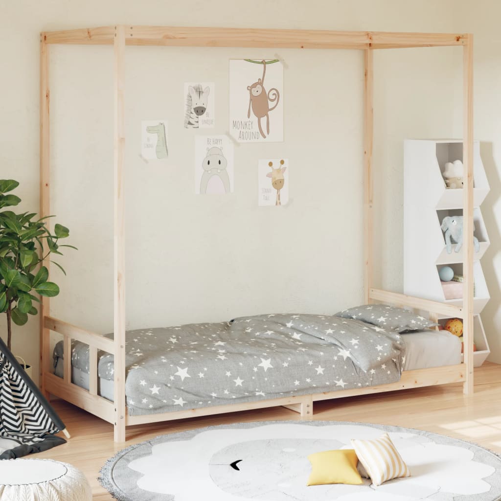 Bed frame for children, 90x190 cm, solid pine wood